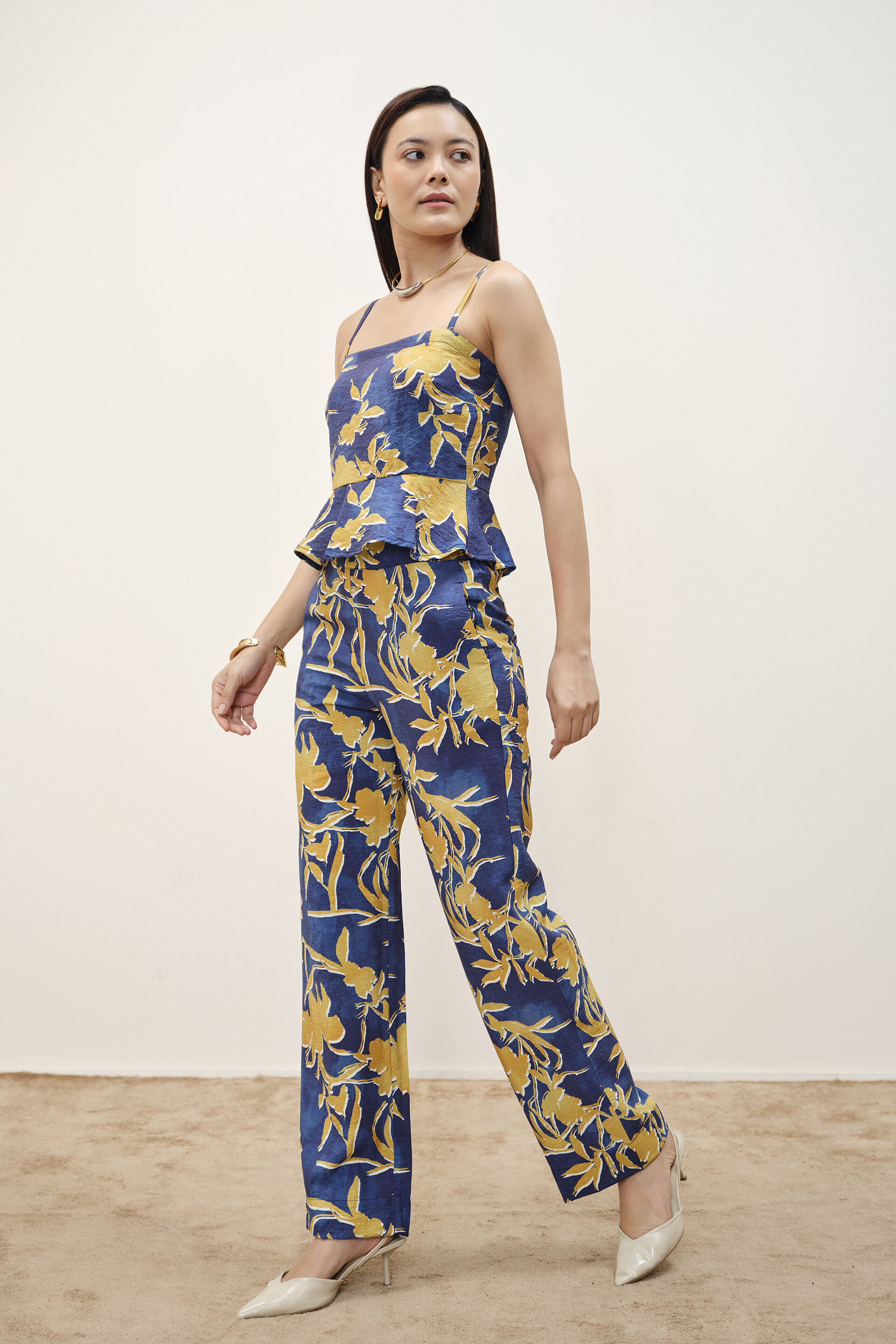 Merle Abstract Print Co-ords, Navy Blue, image 3